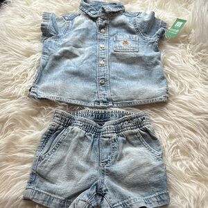 Denim Baby Outfit Set